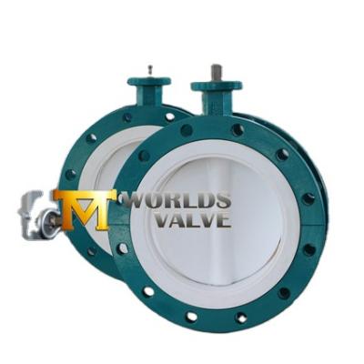 China General line electro butterfly valve weco style ptfe pneumatic positioner for sale