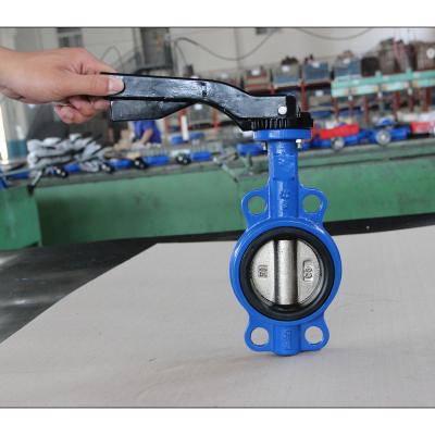 China General Malleable Iron 4 Inch Pneumatic Actuator Wafer Butterfly Valve for sale