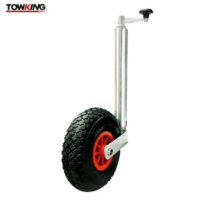 China 75kg Heavy Duty Pneumatic Jockey Wheel 48mm Jockey Wheel zinc plating for sale