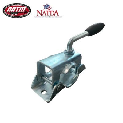 China Steel 48mm Pressed Trailer Jockey Wheel Clamp Zinc Plated Finish for sale