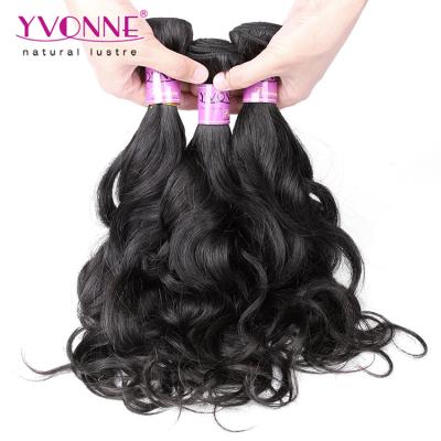 China Yvonne Premium Virgin Grad Natural Wave Wholesale Brazilian Virgin Hair Bundles Natural Color 8-30inch for sale