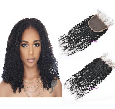 China Yvonne HD Part 5x5 Lace Top Malaysian Curly Lace Closure Soft Virgin Hair Virgin Hair Wigs For Black Women for sale