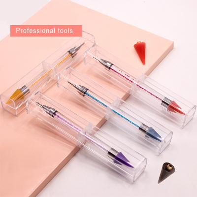 China 2021 Double Head NAIL Manicure Dotting Hot Multifunctional Painting Pen Nail Brush for sale