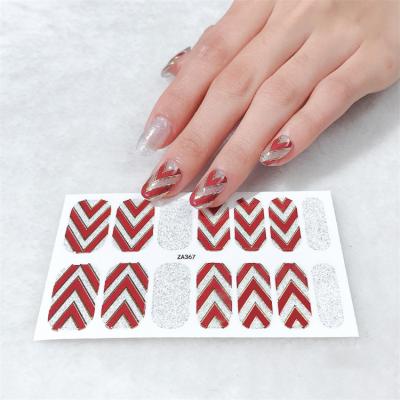 China For Decoration Wellflyer NAST-001-22 Series Fun Self Adhesive Nail Stickers With Simple Beauty Patterns Nail Decoration for sale