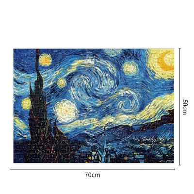 China Hot Selling Custom DIY TOY Jigsaw Puzzles 1000 Pieces 70*50cm Starry Sky Design for sale