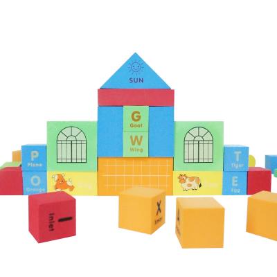 China Building Toy Eva Foam Castle Building Blocks With Printing For Kids Study for sale