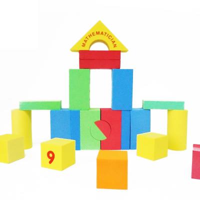 China Educational Foam Toy Construction Toy Eva Building Blocks With Numbers Printing For Kids for sale