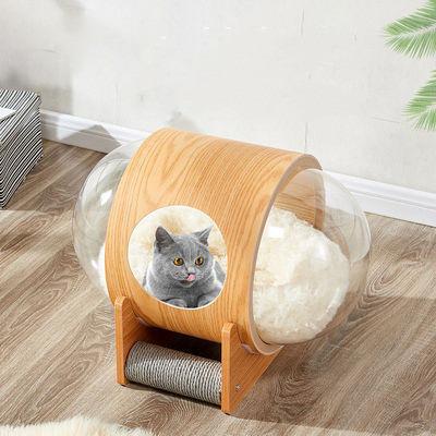 China Travel Manufacturer Space Capsule Wholesale Cat Furniture Wooden Cat House Designed Modern Cat Room for sale