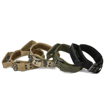 China Quick Release Military Training High Quality Outdoor Heavy Duty Nylon Tactical Adjustable Dog Collar for sale