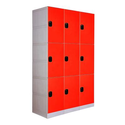 China Gym 16 Doors Plastic ABS Storage Locker Cabinet Gym Office Locker With Lock for sale