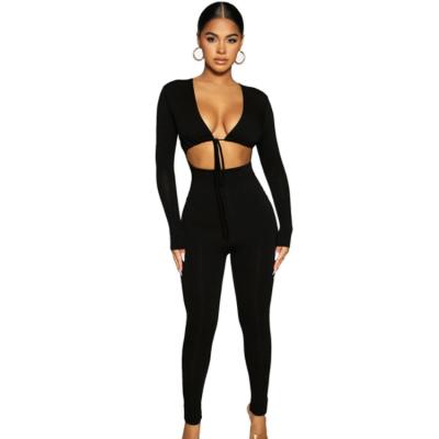 China Breathable Multi Effect High Street Bodycon Women Tight Overalls for sale