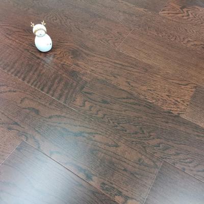 China Dark Color Modern Environmental Oak Engineered Flooring for sale