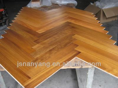 China Indoor Iroko 2 Layer Engineered Wood Flooring Prices for sale