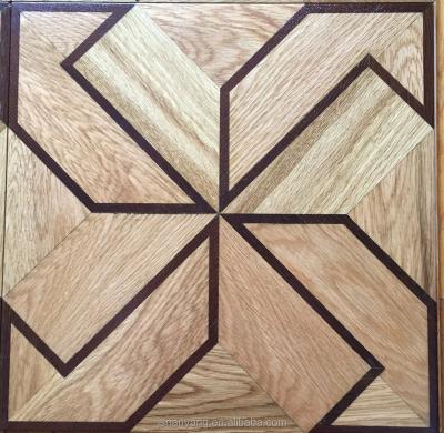 China Interior Russia Pattern Oak Geometric Art Parquet Multilayer Decoration Flooring for sale