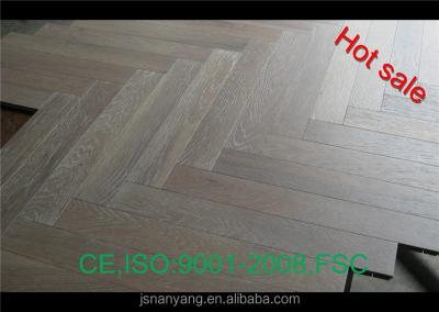 China Interior Decoration High Gloss Teak Herringbone /Herringbone Engineered Wood Parquet for sale