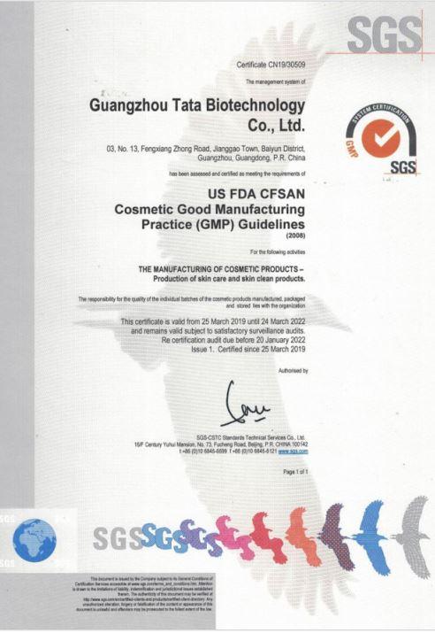 GMP - Guangzhou Tata Biotechnology Co., Ltd.