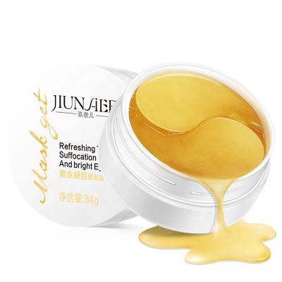 China high quality Anti-wrinkle custom remove eye bag under eye circle 24k gold dark collagen eye mask for sale