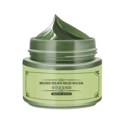 China Best Private Label Beauty Skin Care Anti Acne Nourishing Mung Bean Face Mud Mask Clay Green Mud Mask for sale