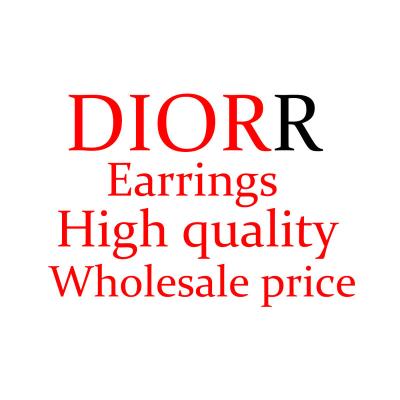 China Custom High Quality Vintage Letter CD Button Stud Earrings Wholesale for sale