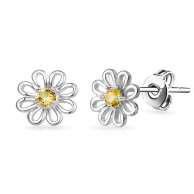 China CLASSIC Fashion Chrysanthemum Stud Earrings For Women 925 Sterling Silver Jewelry for sale