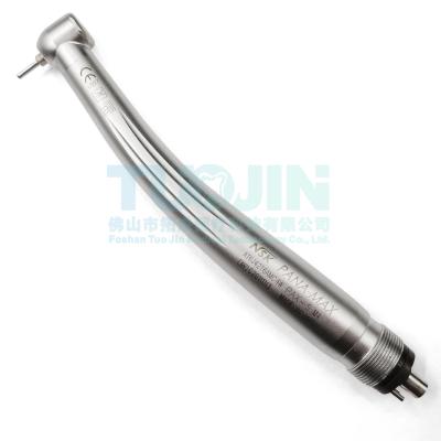 China MAX1 4 Holes Metal Handpiece Dental High Speed ​​Push Button Standard Main Air Turbine Handpiece for sale