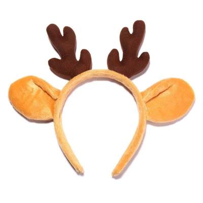 China Unicorn Hairband Christmas Adult Kids Hair Accessories Women Velvet Sequins Party Baby Headband Deer Horn Christmas Decoration Cartoon for sale