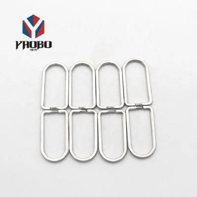 China good quality & Reasonable Prices Custom Metal D Shaped Flat Split Key Ring Keychain Key Ring Accessories for sale