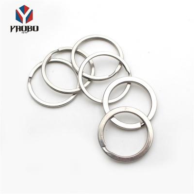 China good quality & Excellent Quality Reasonable Price Ring Flat Custom Keychain Plain Stainless Steel Metal Keychains For Bag for sale