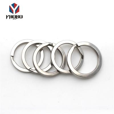 China good quality & Reasonable Price Custom Form Stainless Steel Plain Flat Key Split Ring Brass Chain For Bag for sale