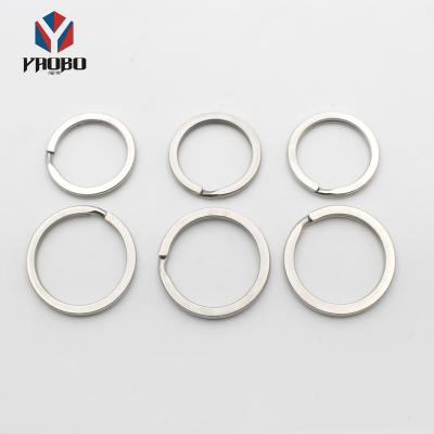 China good quality & Good Quality Reasonable Price Custom Color Stainless Steel Flat Split Key Ring Accessories For Handbag for sale