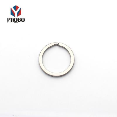 China good quality & Excellent Reasonable Price Flat Key Wholesale Metal Stainless Steel Plain Split Ring For Keychain for sale