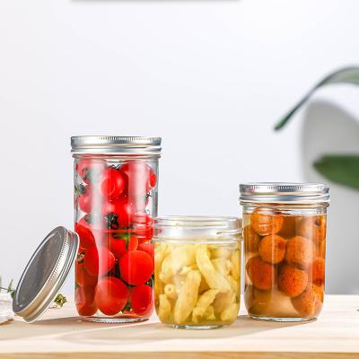 China Viable can be in stocked high quality low price canned high quality empty glass food vegetable jars factory wholesale for sale