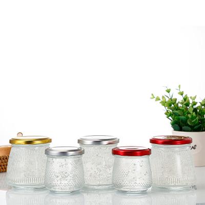 China New Design Bird Food Glass Jar Jam Canning Jar Honey Packaging Container Food Storage for sale