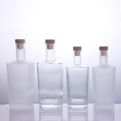 China Factory Customized Glass Whiskey Wine Spirits Rum Bottle Beverage Wholesale Price for sale