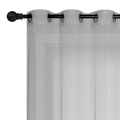 China 100%Polyester Decoration White Voile Curtain Ready Made Sheer Curtain For Living Room Office à venda