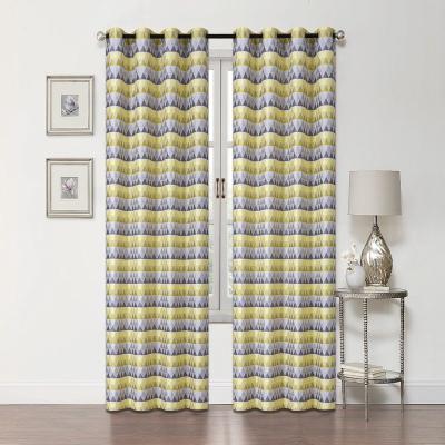 China Modern Geometric Warm Wholesale Ready Texture Jacquard Europe Nice Window Curtain Popular Design Window Curtain for sale