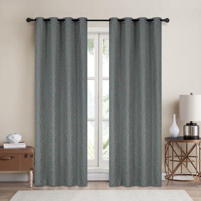 Chine 2022 Sun Style Wholesale Wind Proof Flower Jacquard Living Room American Style Curtains Fabric For Curtain à vendre