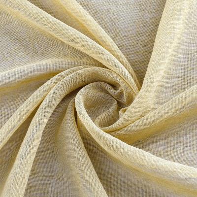 중국 2022 Blackout Best Half Selling Yellow Sheer Linen Curtain Look Sheer Curtain Fabric For Living Room 판매용