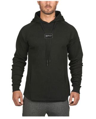 China 2020 Casual Hooded Sports Sweater Mens Cotton Breathable Fitness Top Jacket For Mens Gym Wear for sale