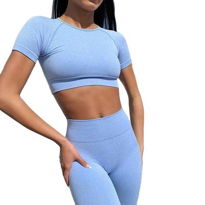 China Sustainable High Quality Active Yoga Wear Sets Seamless Yoga Wear Sets Wear Tops Yoga Set Sport for sale