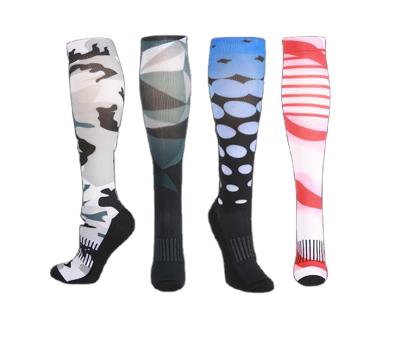 China Custom Breathable Waterproof Sports Logo Recycling Socks Factory Direct Breathable Soccer Basketball Compression Socks for sale