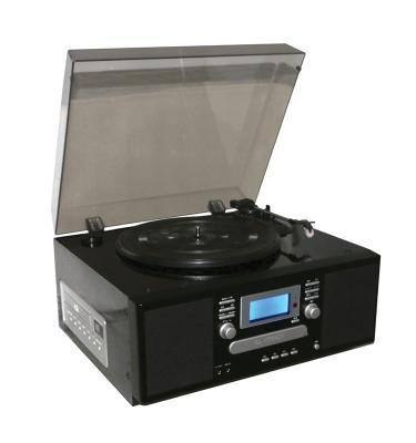 China Retro AM/FM CD Playback CD Playback Cassette Turntable AM/FM Digital Playback Classic Cassette Dual Playback Analog-Digital Wooden Speaker Vinyl Record Turntable Built-in Cartridge of CDs for sale