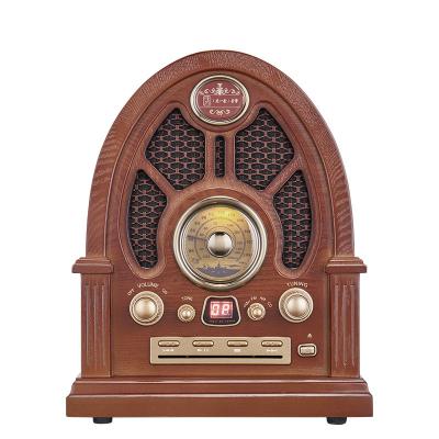 China Retro Nostalgic Wooden FM Analog Tuning Radio, CD Player with USB Playback / Blue-Tooth Connectivity Music Combo Speaker E-618Y-L14 for sale