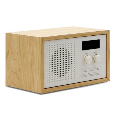 China PLL FM Radio Alarm Clock w/ AUX-IN & Built in Mono Speaker Wooden FM Retro Alarm Clock High Quality Radio with Built in Mono Speaker for sale