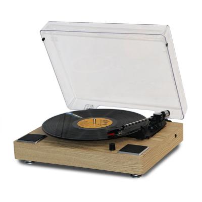 China China Factory Supply Wood+plastic Cheapest Phonograph Player Built-in Stereo LP Turntable Wooden Desk Turntable Record Player for sale