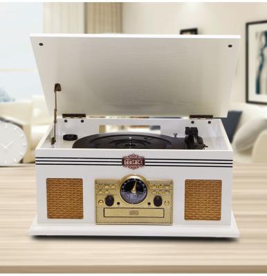 China Yes LEETAC record player bluetooth FM CD cassette vinyl turntable belt speakers lp player turntable stereo disc for sale