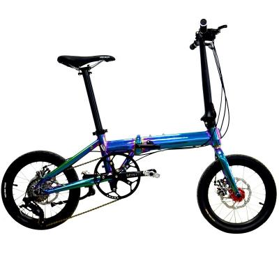 China KOSDA aluminum alloy folding bicycle plating modern style ultra-light bicycle wholesale 16.20 inch aluminum alloy folding bicycle for sale