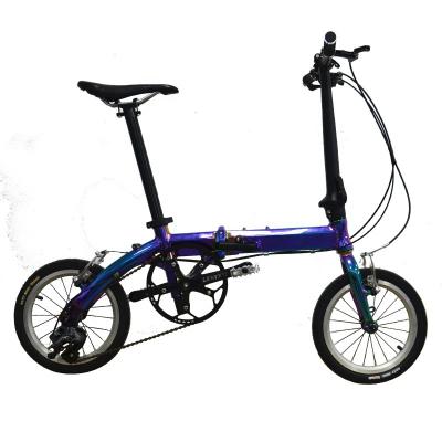 China KOSDA aluminum alloy folding bicycle plating modern style ultra-light bicycle wholesale 14/16 inch aluminum alloy folding outdoor bicycle for sale