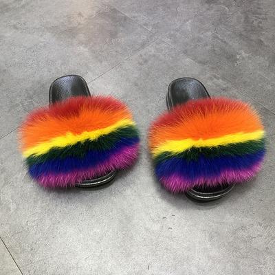 China Cushioning Fur Slide Slippers for Girls Smudge Fur Kids Slips Women Home Fur Slides for sale