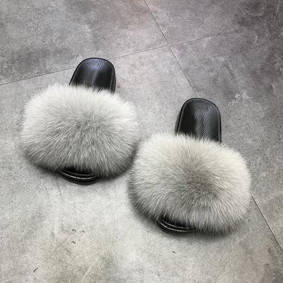 China Cushioning pink mommy and me fur slippers seller fur slippers fur slides for sale